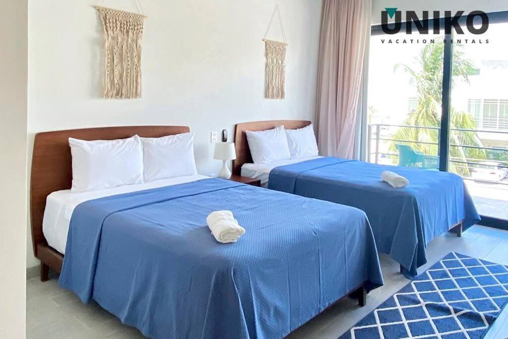 1 Block To The Beach 2Br 6Pax Rooftop Pool King Bed 普拉亚卡门 外观 照片