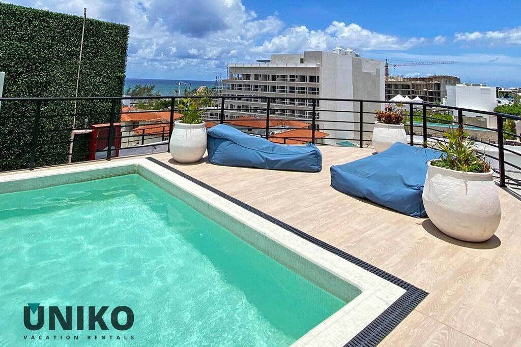 1 Block To The Beach 2Br 6Pax Rooftop Pool King Bed 普拉亚卡门 外观 照片