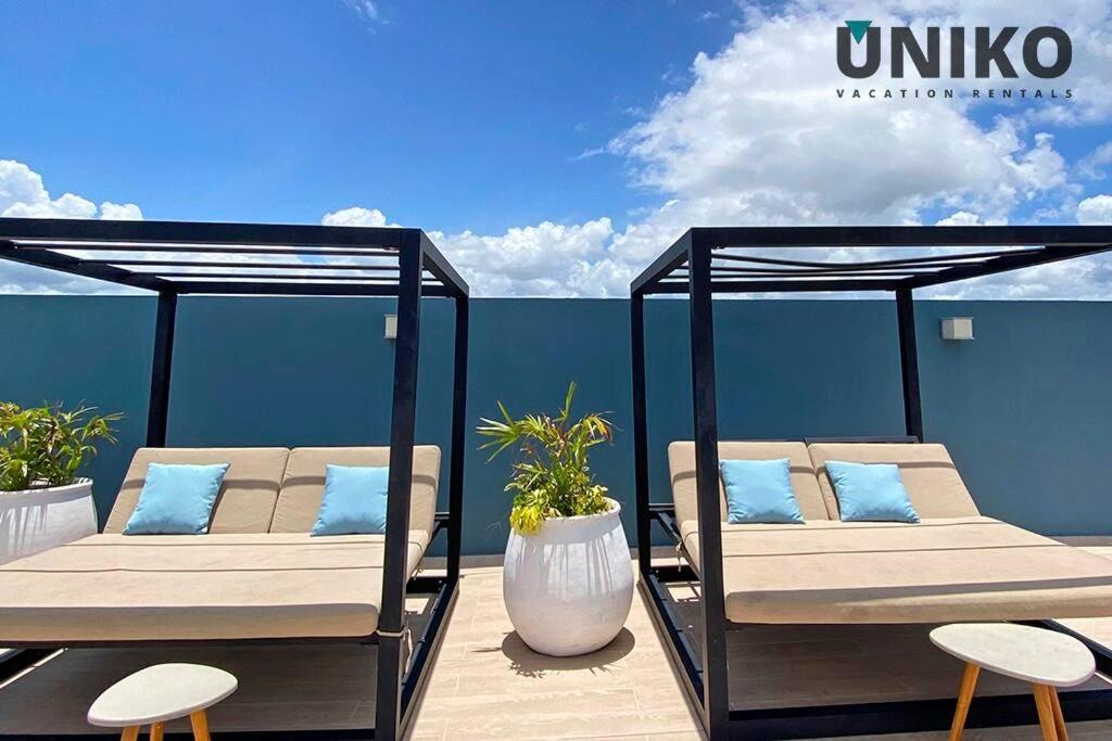 1 Block To The Beach 2Br 6Pax Rooftop Pool King Bed 普拉亚卡门 外观 照片