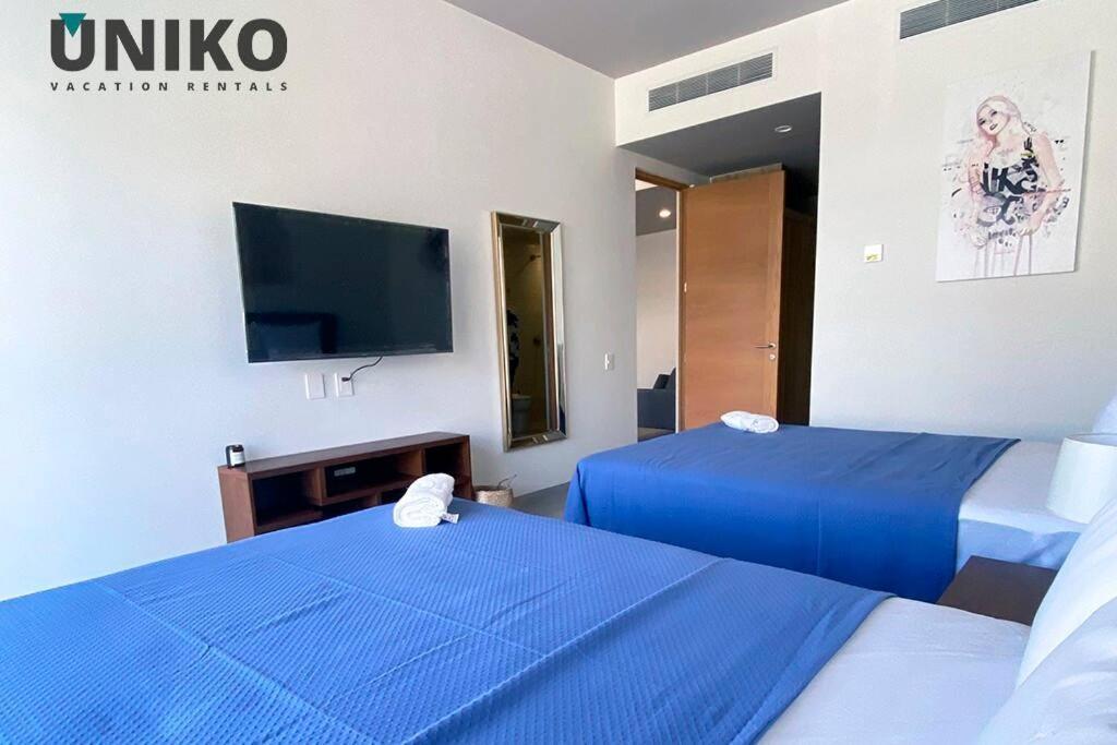 1 Block To The Beach 2Br 6Pax Rooftop Pool King Bed 普拉亚卡门 外观 照片